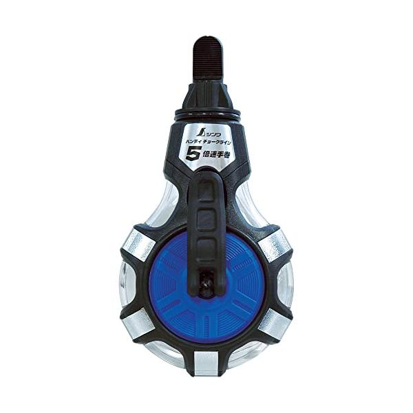 他サイト： シンワ測定(Shinwa Sokutei) ハンディチョークライン 5倍速手巻 粉付3倍太糸 ブルー 77560の商品画像