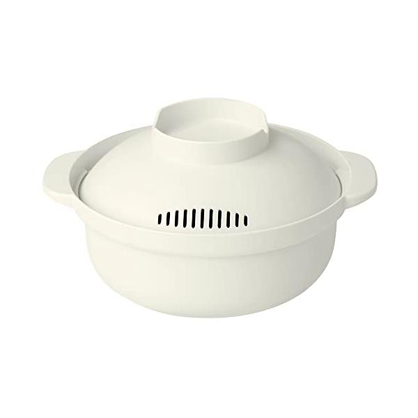 nikii・nikii ホワイト  NIM-205-WH・・Color:nikii ホワイト・サイズ・重量(約)：幅21.5×奥行18.3×高さ11.5cm/138g・材質：ポリプロピレン・耐熱耐冷：140°/-20°・満水水量：約1.5L...