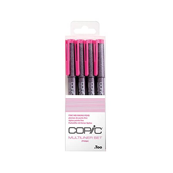 コピック(COPIC) Too コピック マルチライナー 4本組 ピンク セット