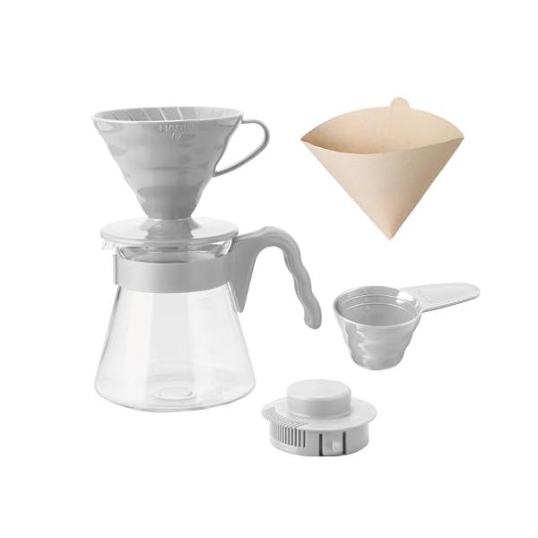 クラシックペールグレー/-/VCSD-02PGR・PatternName:樹脂・パッケージ個数:1・サイズ:サーバー/幅18×奥行12.5×高さ13.3cm、ドリッパー/幅13.7×奥行11.6×高さ10.2cm・本体重量:サーバー270g...