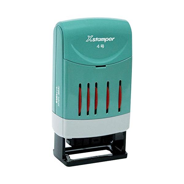他サイト： シャチハタ スタンプ 回転欧文日付印 4号 印面3.5×24.6ミリ XNDB-4/H-R 赤の商品画像