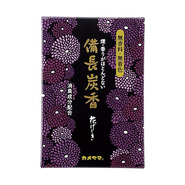 他サイト： カメヤマ 花げしき 備長炭 徳用大型 約240g お線香 無香料 無着色 消臭成分配合の商品画像