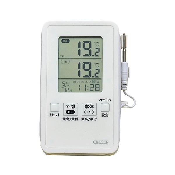 他サイト： クレセル デジタルIN-OUT温度計 防滴型 AP-09Wの商品画像