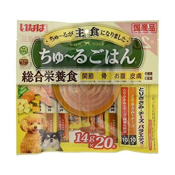 他サイト： いなば ちゅ~るごはん20本 とりささみ・チーズバラエティの商品画像