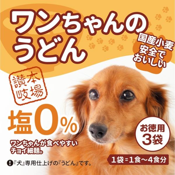 お徳用 犬用うどん 3袋 1袋 1 4食 ワンちゃんのうどん 塩分0 国産小麦使用 Dog Udon1 2 サンタの贈り物 通販 Yahoo ショッピング