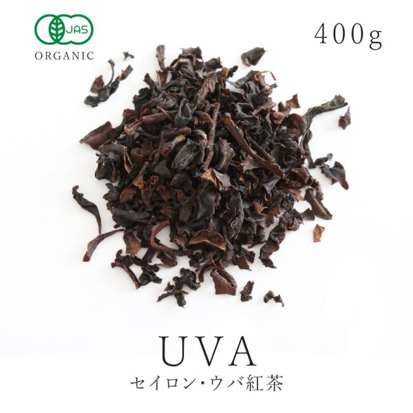 紅茶 ウバ 400g 有機JAS オーガニック セイロンティー 茶葉 ウバ茶 ミルクティー スリランカ産 大容量 サンタローサ