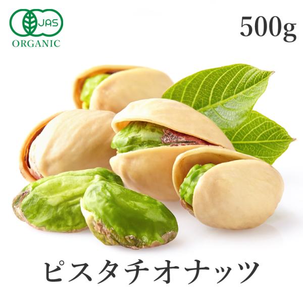 ピスタチオ 500g 無塩 殻付き 素焼き 有機JAS オーガニック 国内焙煎 無添加 ロースト 大容量 サンタローサ