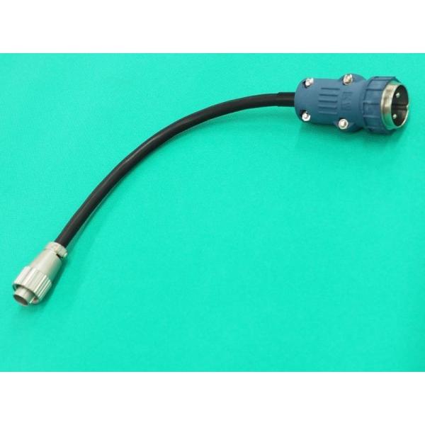 ダイヘンTIGminiエレコン200P(II)用トーチスイッチケーブル延長用アダプタSC-G30W(JR13PK-5P)左側 ダイヘン純正5Pプラグ ＝4730-062］ケーブルは2芯ラバロンケーブル 　　右側はダイヘン用 KW25C-2プ...