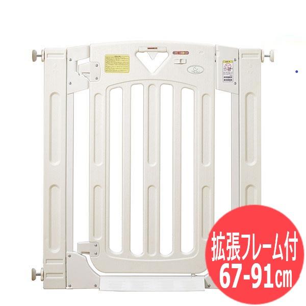 お家の中の危険から大切な赤ちゃんをしっかりガード。より安全に、より使いやすくなりました。■サイズ：【本体】約W62×Ｄ３×Ｈ91cm　　【拡張フレーム】約W８×Ｄ３×Ｈ87cm■備考：ポリエチレン、スチール、ABS樹脂【セット内容】本体、拡...
