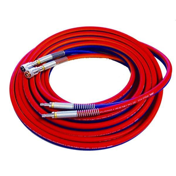 小池酸素工業(株)アポロユニバーサルホースセットAHS-55U型環境対応から生まれたマルチホース対応ガス：水素・アセチレン・プロパン・ＭＰＳ・天然・メタン・燃料ガス全般に使用できる溶断用マルチホース、水素ガスと溶断用混合ガス対応の専用ホース...