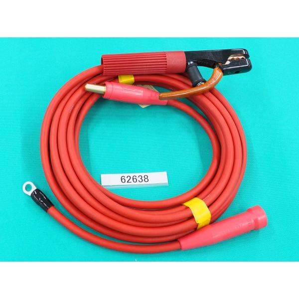 溶接ケーブル ホルダー線 10m 赤 JA300N(ピン式ジョイント) 溶接機側  