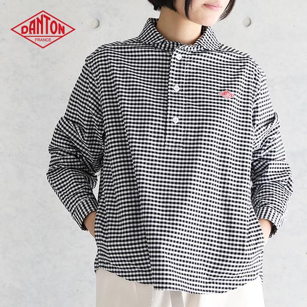 2020春夏 ダントン Danton 長袖丸襟ポケット付 プルオーバーシャツ
