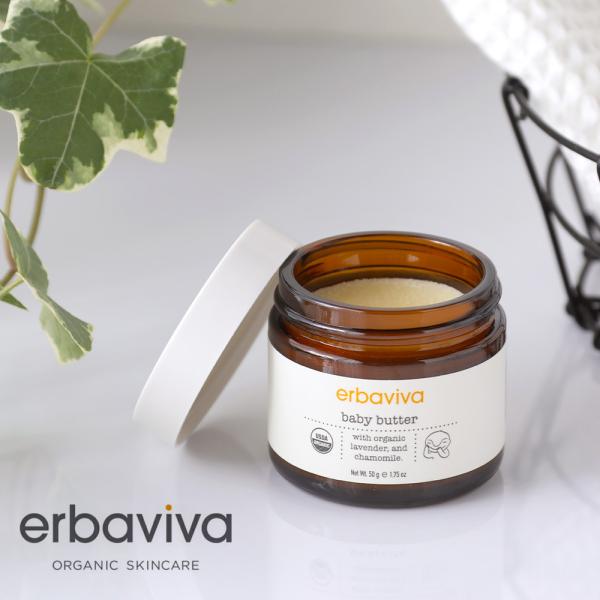 【正規取扱店】冬場の乾燥に、こっくり濃厚な保湿を。USDA認証を取得した、保湿バーム。商品名：erbaviva エルバビーバ ベビーバター 50g原産国：アメリカ製造販売元：株式会社ブルーム発売元：株式会社 おもちゃ箱区分：化粧品広告文責：...