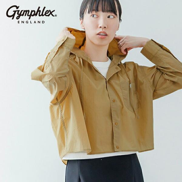 GYMPHLEX（ジムフレックス） ナイロンフードシャツジャケット #GY