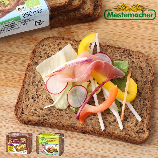 メステマッハーのライブレッドは、1871年創業以来のドイツの伝統的なブレッドです。最高の味を作り出すため、そしてビタミンB群の栄養素を損なわないために、原料はオリジナル製粉機で挽いたものを使用。普段食べなれているふわふわ小麦食パンとは違い、...