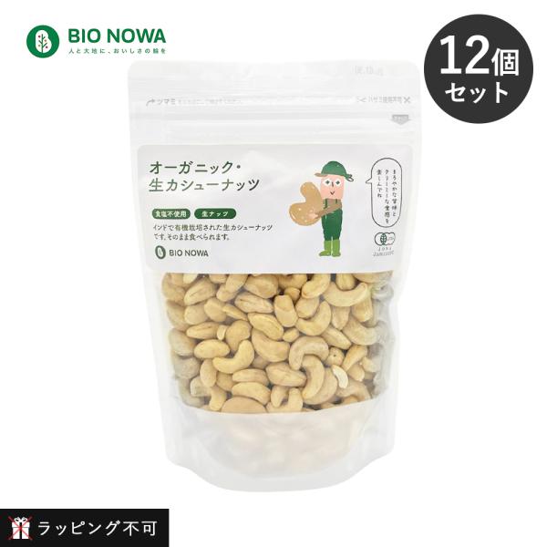 【12個セット】BIO NOWA（ビオノワ）オーガニック・生カシューナッツ 380g オレイン酸 料理 ナッツ 生ナッツ オイルコーティングなし 無調味 生カシューナッツ ナチュラルキッチン【ラッピング不可】 12個セット BIO NOWA ビオノワ オーガニック・生カシューナッツ 380g