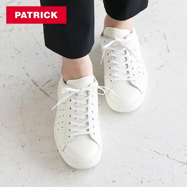 パトリック Patrick パンチ14 ホワイト レザーシューズ スニーカー 靴 革靴 牛革 フラットシューズ フランス レディース サンテラボ 通販 Paypayモール