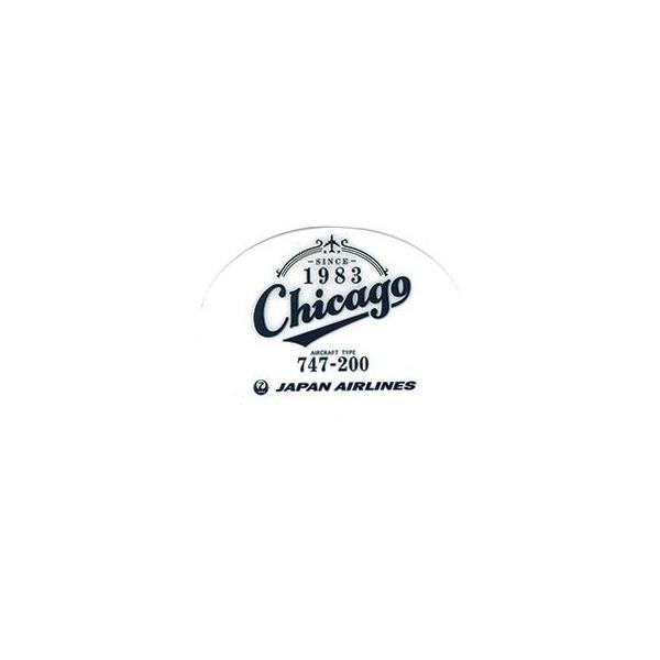 JAL CHICAGO クリアステッカー ホワイト１枚