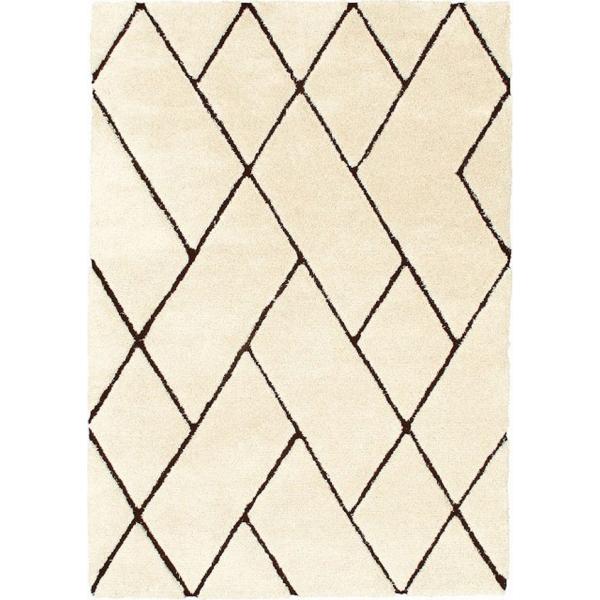 ラグ カーペット 140×200cm ブラウン色 長方形 ルノン ラグ カーペット 140×200cm ブラウン色 長方形 ルノン