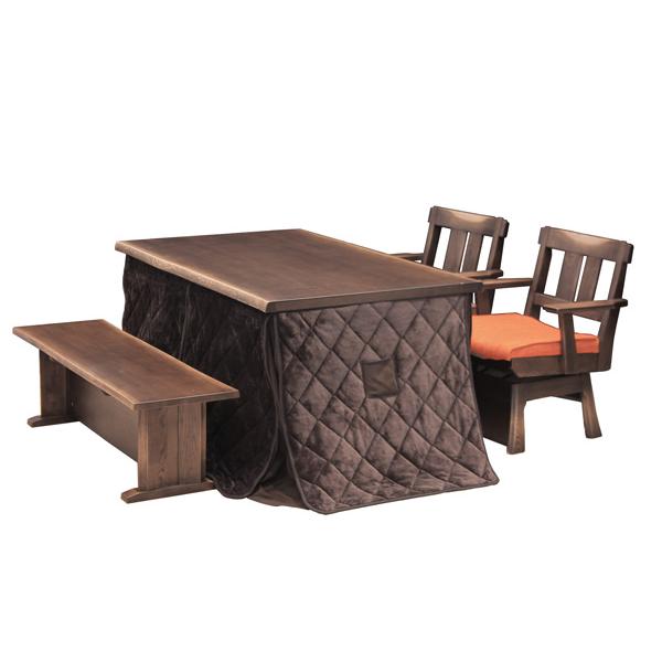 ダイニングコタツテーブルセット ハイタイプ高脚こたつ 150センチ幅