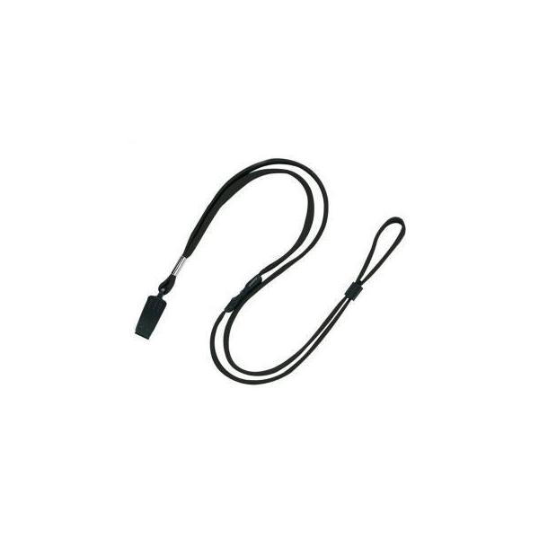 オープン工業　名札用ストラップ・ループクリップ　NB-29-BK（黒）　1袋10本入