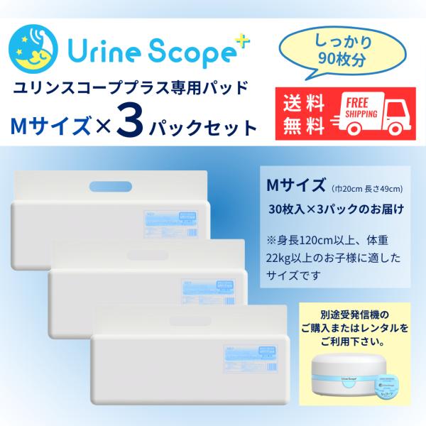 [Release date: December 16, 2024]ユリンスコープ／ユリンスコーププラス　パッドMサイズ　30枚入×3パックパッドの素材は肌触りの柔らかな不織布を採用しているため、安心してご使用いただけます。代表的な紙オムツと...