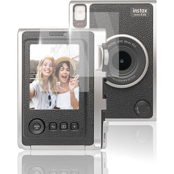 【商品名】ガラスフィルム instax mini Evo 専用 Fujifilm カメラ対応 液晶保護フィルム 強化ガラス 硬度9H 【2枚】セット【対応機種】富士フイルム製カメラの液晶画面サイズは機種により異なります。お買い求めの前にお手...