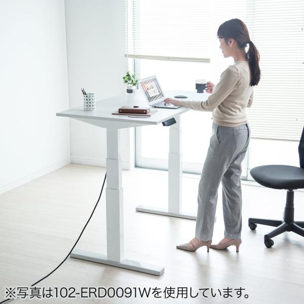 スタンディングデスク 昇降式デスク 昇降テーブル 幅140cm 奥行70cm 電動(即納) 102ERD0092サンワダイレクト