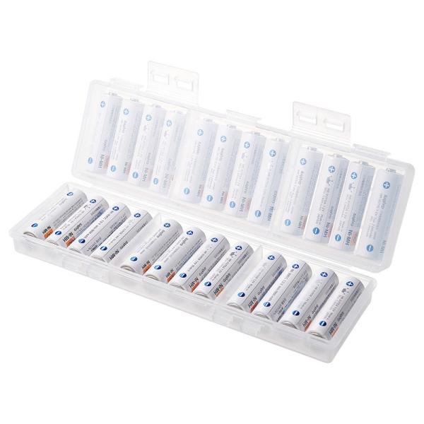 品番：DG-BT7C合計5,000円以上お買い上げで送料無料(一部商品・地域除く)！ 乾電池の保管・収納に便利。単三乾電池を4本ずつ、合計24本収納できる大容量電池ケース。関連キーワード：サンワサプライ サンワダイレクト 整理 電池ボックス...