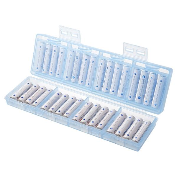 品番：DG-BT8BL合計5,000円以上お買い上げで送料無料(一部商品・地域除く)！ 乾電池の保管・収納に便利。単四乾電池を4本ずつ、合計32本収納できる大容量電池ケース。関連キーワード：サンワサプライ サンワダイレクト 整理 電池ボック...