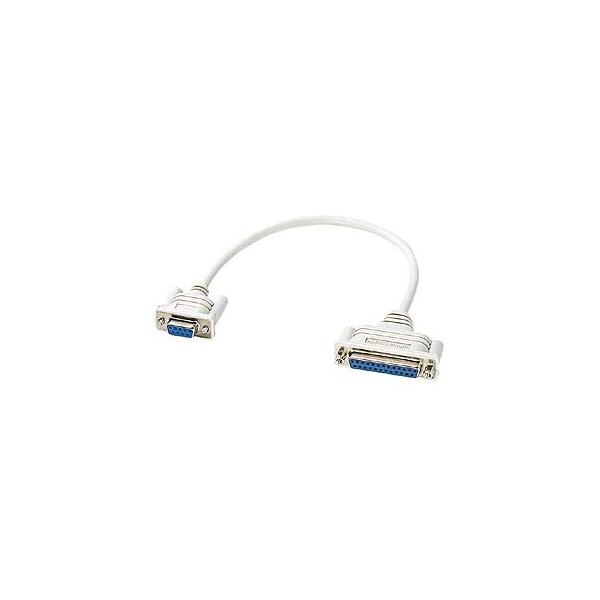 RS-232Cケーブル 変換ケーブル D-sub9pinメス-D-sub25pinメス（0.2m）（KRS-9F25F02K）