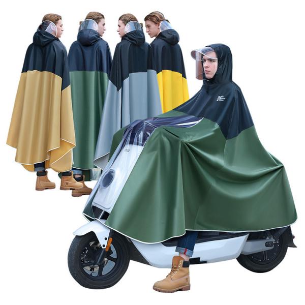 レインコート レインウェア レイン ポンチョ 3XL 自転車 原付 スクーター バイク 雨具 梅雨対策 雨の日 通勤 通学 おしゃれ 全4カラー
