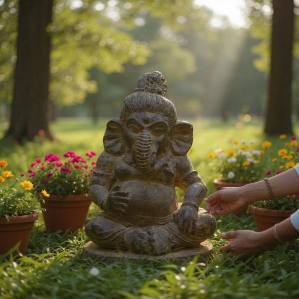インドの神様 ガネーシャ 置物 縁起物 ガネーシャ像 夢を叶える象 金運