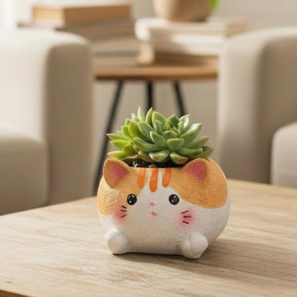 アニマルポット 猫 ねこ ネコ フラワーポット 鉢 植木鉢 鉢底穴あり どうぶつ かわいい ガーデニング ガーデン 園芸 11850-785