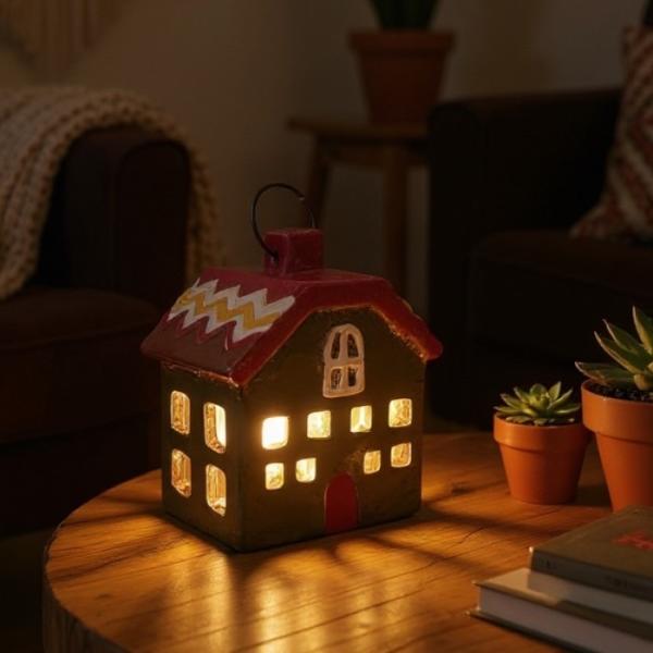 この美しいキャンドルハウスは、あなたのインテリアに温かみとおしゃれをもたらす特別なアイテムです。ヨーロッパの街並みを思わせるデザインが、見る人の目を引き付け、空間全体に優雅でロマンティックな雰囲気を与える存在となります。このキャンドルホルダ...