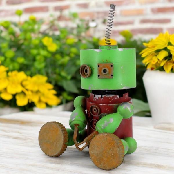 大きなロボット ブリキ製 ガーデニング レトロ お庭づくり 園芸