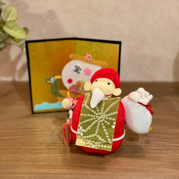 着せかえサンタ 大黒天 サンタクロース サンタさん お正月 メリークリスマス 和雑貨 ちりめん レトロ 置物 かわいい クリスマス Xmas Christmas 55250050