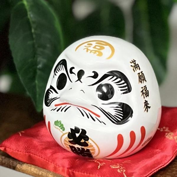 だるま 必勝 ダルマ 達摩 白 陶器 貯金箱 達摩大使 魔除け 厄除け 家内