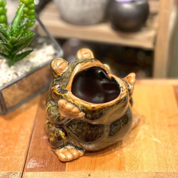 猫とカエルの陶磁器ボックス 猫とカエルの陶磁器ボックス