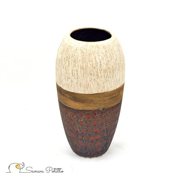 花器 花瓶 フラワーベース 本店 陶器 レトロ モダン ギフト プレゼント 小 引っ越し祝い F 洋風 インカ 新築祝い 高さ24 5cm