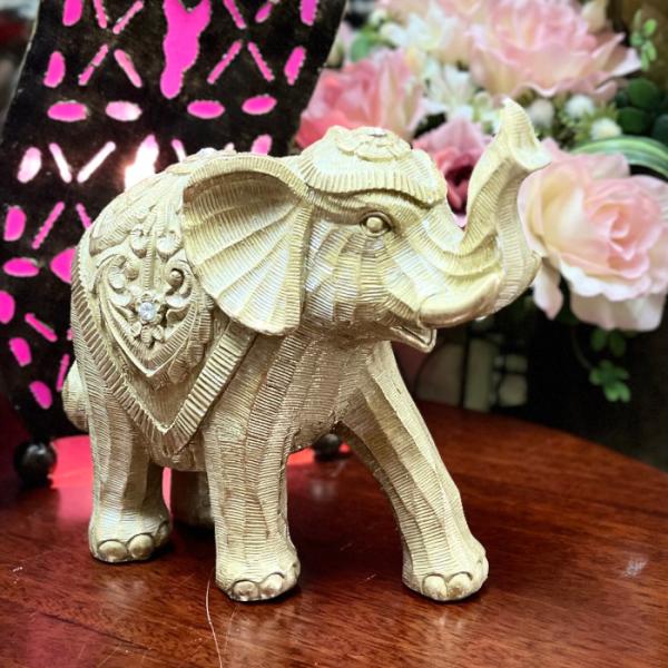 ジオメティックエレファント M 象 ゾウ 鼻上げ インテリア