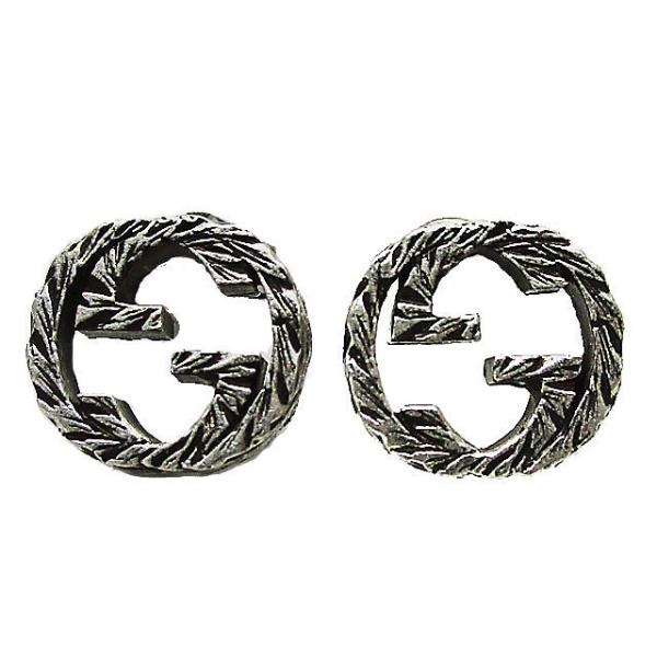 GUCCI グッチ シルバーピアス インターロッキングG 457109 J8400