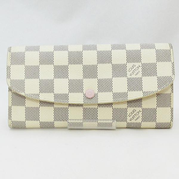 ルイヴィトン 長財布 ダミエ アズール ポルトフォイユエミリー ローズ 1767 ルイヴィトン LOUISVUITTON ダミエ アズール ポルトフォイユ