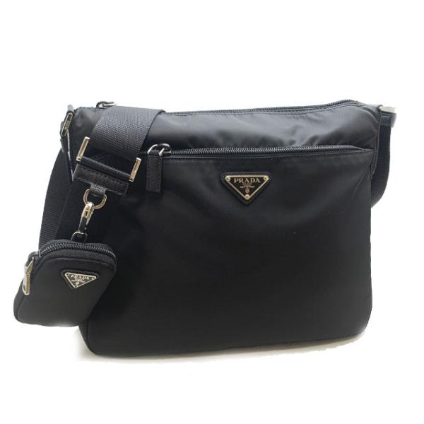 プラダ PRADA VELA ショルダーバッグ バッグ ナイロン レザー レディース ブラック系 1BC421VD1MRV44F0002 【新品】 PRADA（プラダ） 【新品】プラダ レディース VELA ショルダーバッグ