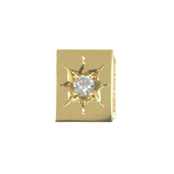 K18 ペンダントトップ 喜平用 ダイヤ0.1ct キューブ型 18金 K18 ペンダントトップ 喜平用 ダイヤ0.1ct キューブ型 18金