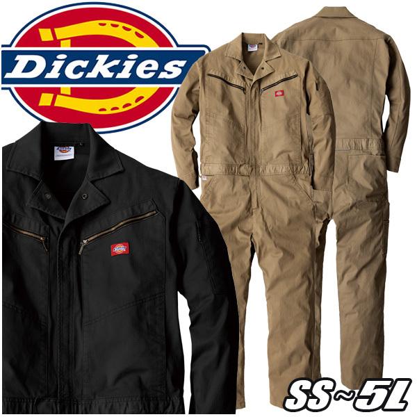 Dickies D-726 ディッキーズ長袖ストレッチツイルツナギ 刺繍 Dickies D-726 ディッキーズ長袖ストレッチツイルツナギ 刺繍