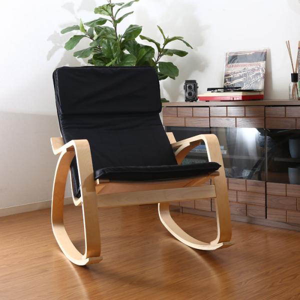 一人掛け リラックスチェアー ロッキングチェア チェア 幅67 高