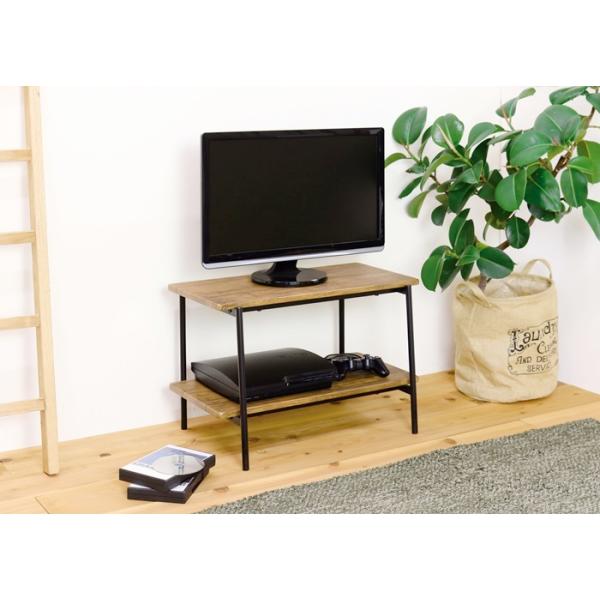 【新品未使用】値下げします　ヴィンテージ風木製ローボード 値下げ テレビボード テレビ台 ローボード 幅60 木製 スチール