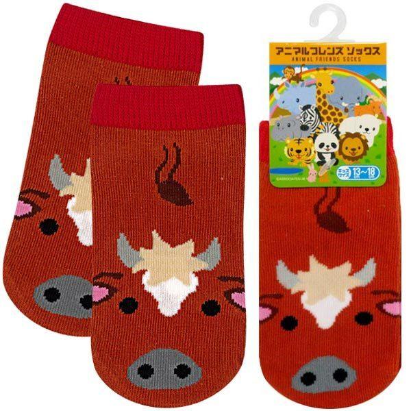 アニマルフレンズ キッズソックス ジャージー牛 子供用靴下 13-18cm