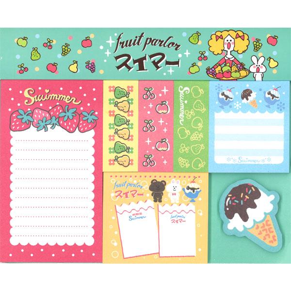 SWIMMER（スイマー） フルーツパーラーふせんセット ゆうパケット可 夏